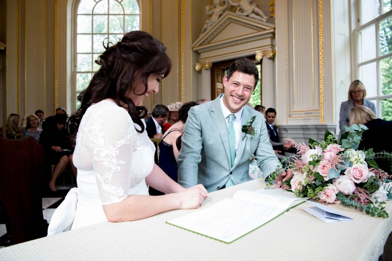 Sign register at wedding
